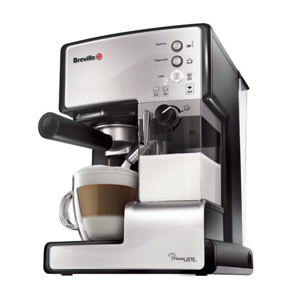 Prima Latte kaffemaskin i silverfärg från Breville