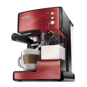 Prima Latte kaffemaskin i röd färg från Breville