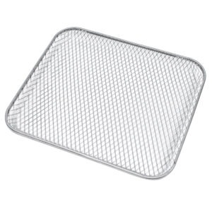 Metalliskt nätgaller för luftfryer, fyrkantig design.