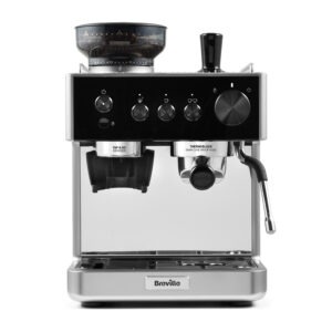 Espressomaskin Breville med integrerad kaffekvarn och ångstav.